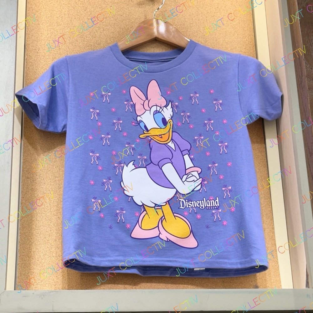 Disneyland Resort Logo Daisy Duck Purple Kids Youth Graphic T Shirt